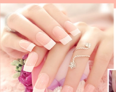 Nail art Nail art finished French long fake nail patch long French Nail art Nail art finished French long fake nail patch long French